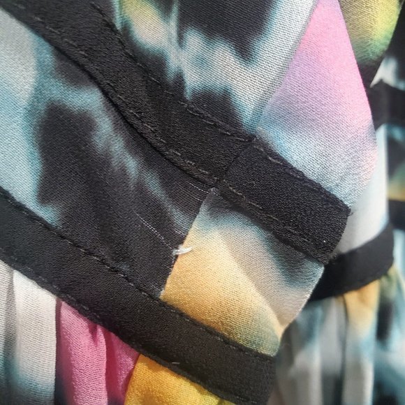 Torrid Plus Size Women's Rainbow Tie-Dye Sleeveless Maxi Dress Chiffon Size 20 - Picture 13 of 16